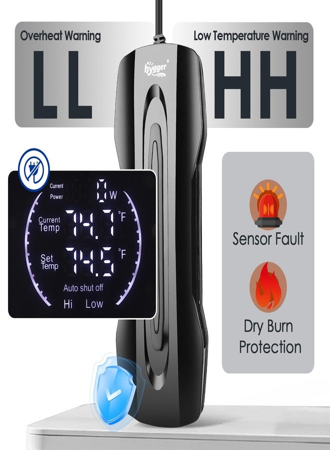 hygger Aquarium Heater Adjustable Triple-Power, Submersible Fish Tank Heater Four Season Power Change, with Digital Controller Abnormal Error Stop Protection for Freshwater Saltwater (400W-800W-1200W) - Image 5